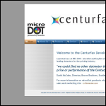 Screen shot of the Centurfax Ltd website.