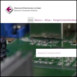 Screen shot of the Diamond Electronics Ltd website.