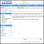 Screen shot of the Cosine Electronics website.