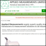 Screen shot of the Applied Measurements Ltd website.