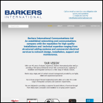 Screen shot of the Barkers International Communications Ltd website.
