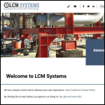 Screen shot of the LCM Systems Ltd website.