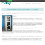Screen shot of the Mekko Technologies website.