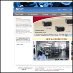 Screen shot of the MCP Electronics Ltd website.