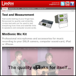 Screen shot of the Lindos Electronics website.