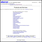 Screen shot of the Akeron Ltd website.