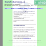 Screen shot of the Greenwich Instruments Ltd website.