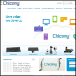 Screen shot of the Chicony Electronics (UK) Ltd website.