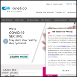 Screen shot of the Kinetico UK website.