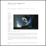 Screen shot of the Filter Screen Supply Ltd website.