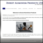 Screen shot of the Dorset Aluminium Products website.