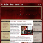 Screen shot of the H.A. McEwen (Boiler Repairs) Ltd website.