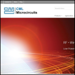 Screen shot of the CML Microcircuits (UK) Ltd website.