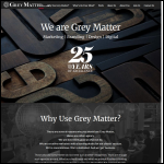 Screen shot of the Grey Matter website.
