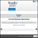Screen shot of the Broadley-James Ltd website.