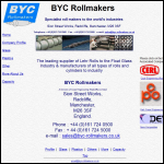 Screen shot of the BYC Rollmakers Ltd website.