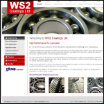 Screen shot of the WS2 Coatings Ltd website.
