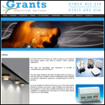 Screen shot of the Grants Electrical Services website.