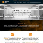 Screen shot of the Pressure Test Ltd website.