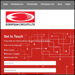 Screen shot of the European Circuits Ltd website.