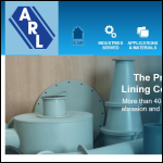 Screen shot of the Applied Rubber Linings Ltd website.