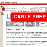 Screen shot of the Cable Prep. website.
