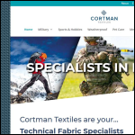Screen shot of the Cortman Textiles Ltd website.