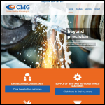 Screen shot of the Custom Machine and Grinding Ltd website.
