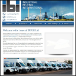 Screen shot of the Industrial Belting International Ltd website.