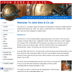 Screen shot of the John Dore & Co Ltd website.