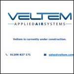 Screen shot of the Veltem Applied Air Systems website.