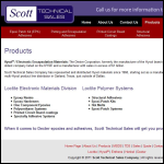 Screen shot of the Dexter Polymer Systems website.