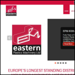 Screen shot of the Eastern Plastics Machinery Ltd website.