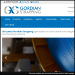 Screen shot of the Gordian Strapping Ltd website.