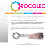 Screen shot of the Rocolec Ltd website.