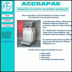 Screen shot of the Accrapak Systems Ltd website.