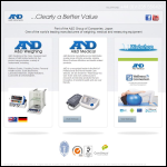 Screen shot of the A & D Instruments Ltd website.