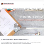 Screen shot of the Peak Sensors Ltd website.