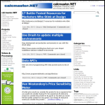 Screen shot of the Calcmaster website.