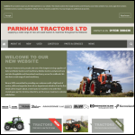 Screen shot of the Parnham Tractors Ltd website.