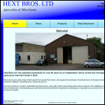 Screen shot of the Hext Bros Ltd website.