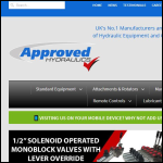 Screen shot of the Approved Hydraulics website.