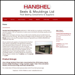 Screen shot of the Hanshel Seals & Mouldings Ltd website.