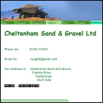 Screen shot of the Gloucestershire Sand & Gravel Co website.