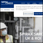Screen shot of the Spirax Sarco Ltd website.