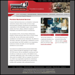 Screen shot of the Precision Mechanical Services website.