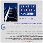 Screen shot of the Andrew Wilkes Management website.