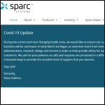 Screen shot of the Sparc Systems Ltd website.