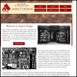 Screen shot of the Aspect Design website.