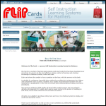 Screen shot of the Flipcards Ltd website.